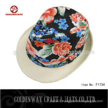 Fashion Custom Printed Fedora hat for Women